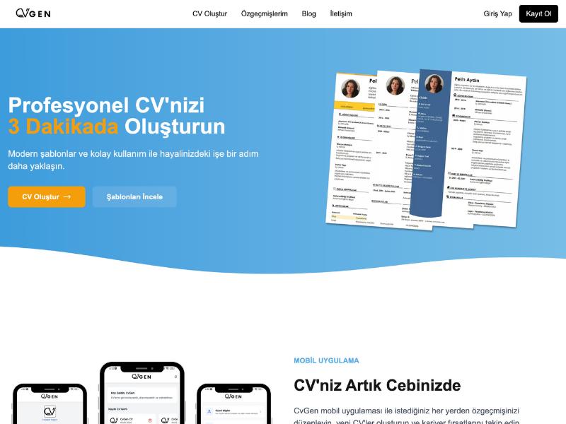 Cv-Gen | CV Generator ekran görüntüsü