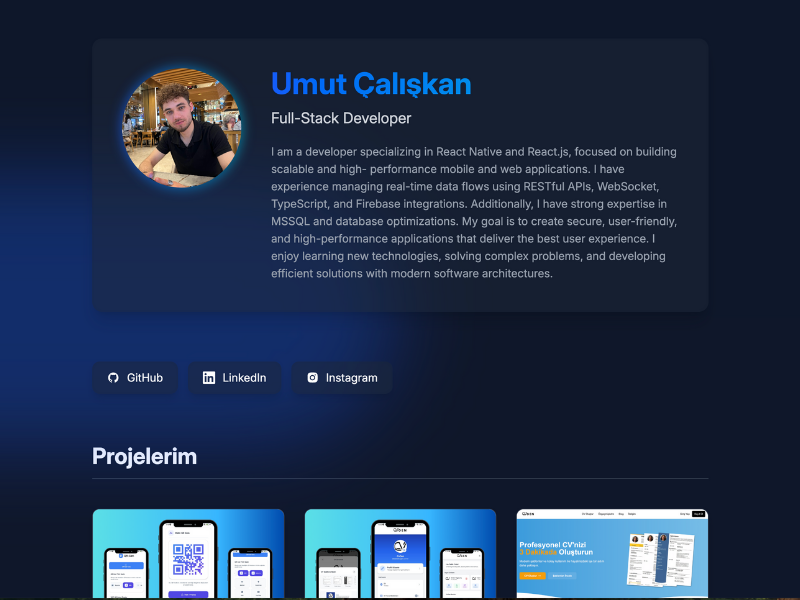 My Portfolio ekran görüntüsü